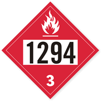 Toluene Dot Placard