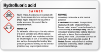 Hydrofluoric Acid Small GHS Chemical Label