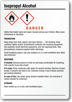 Isopropyl Alcohol Chemical GHS Label 5in. x 3.5in.