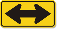Two- Headed Bi Directional Arrow Sign