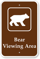 Bear Viewing Area - Campground & Park Sign