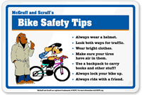 Bike Safety Tips McGruff Bike Safety Sign