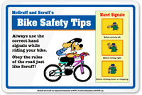 Bike Safety Tips (Hand Signals) McGruff Sign