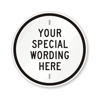 Customizable Circle Black Template Parking Sign