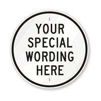 Customizable Circle Black Template Parking Sign