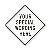 Custom Black Diamond Template Parking Sign