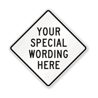 Customizable Diamond Black Template Parking Sign