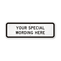 Customizable Horizontal Black Template Parking Sign