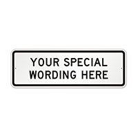 Customizable Horizontal Black Template Parking Sign