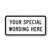 Customizable Horizontal Black Template Parking Sign