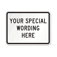 Customizable Horizontal Black Template Parking Sign