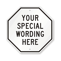 Custom Black Octagon Template Parking Sign
