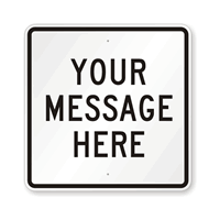 Custom Black Square Template Parking Sign