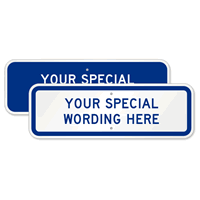 Customizable Horizontal Blue Template Parking Sign