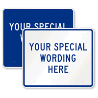 Customizable Horizontal Blue Template Parking Sign