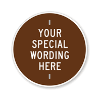 Customizable Circle Brown Template Parking Sign