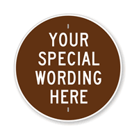 Customizable Circle Brown Template Parking Sign