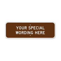 Customizable Horizontal Brown Template Parking Sign