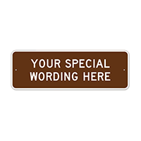 Customizable Horizontal Brown Template Parking Sign