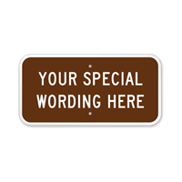 Customizable Horizontal Brown Template Parking Sign