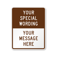 Custom Brown Split Template Parking Sign