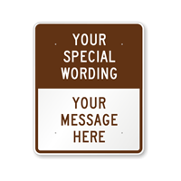 Customizable Split Brown Template Parking Sign