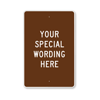 Customizable Vertical Brown Template Parking Sign