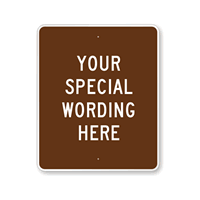 Customizable Vertical Brown Template Parking Sign