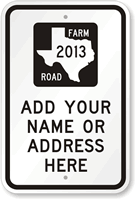 Custom Farm Road Sign, Add Name & Address