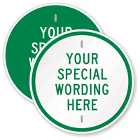 Customizable Circle Green Template Parking Sign
