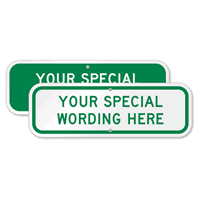 Customizable Horizontal Green Template Parking Sign