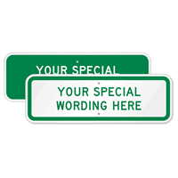 Customizable Horizontal Green Template Parking Sign