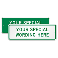 Customizable Horizontal Green Template Parking Sign