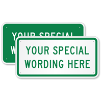 Customizable Horizontal Green Template Parking Sign