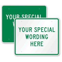 Customizable Horizontal Green Template Parking Sign