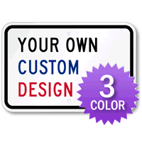 Customizable Horizontal Sign With 3 Color Choices