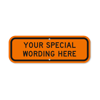 Customizable Horizontal Orange & Black Template Parking Sign