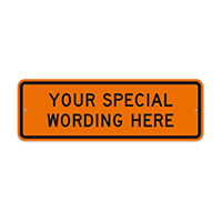 Customizable Horizontal Orange & Black Template Parking Sign