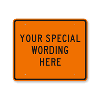 Customizable Horizontal Orange & Black Template Parking Sign