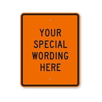 Custom Orange Black Vertical Template Parking Sign