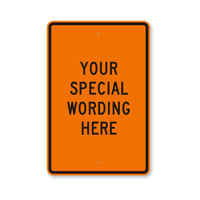 Customizable Vertical Orange & Black Template Parking Sign