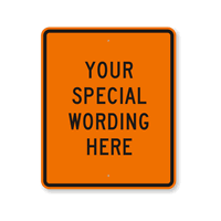 Customizable Vertical Orange & Black Template Parking Sign