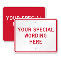 Customizable Horizontal Red Template Parking Sign