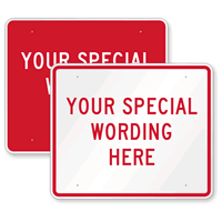 Customizable Horizontal Red Template Parking Sign