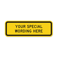 Customizable Horizontal Yellow & Black Template Parking Sign