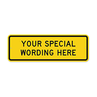 Customizable Horizontal Yellow & Black Template Parking Sign
