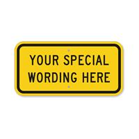 Customizable Horizontal Yellow & Black Template Parking Sign