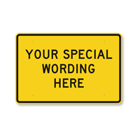 Customizable Horizontal Yellow & Black Template Parking Sign