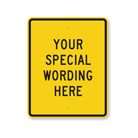 Custom Yellow Black Vertical Template Parking Sign
