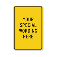 Customizable Vertical Yellow & Black Template Parking Sign